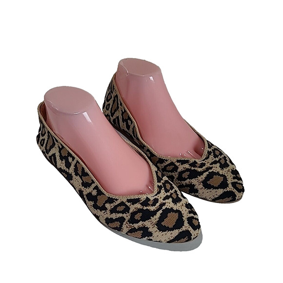 Skechers Cleo Claw Brown Leopard Print Slip On Ballet Flats Womans Size 10 - Picture 1 of 6
